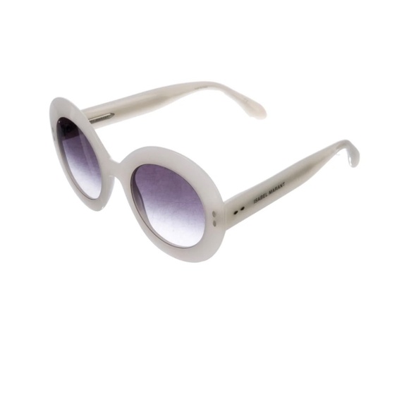 Isabel Marant white oversized round sunglasses
